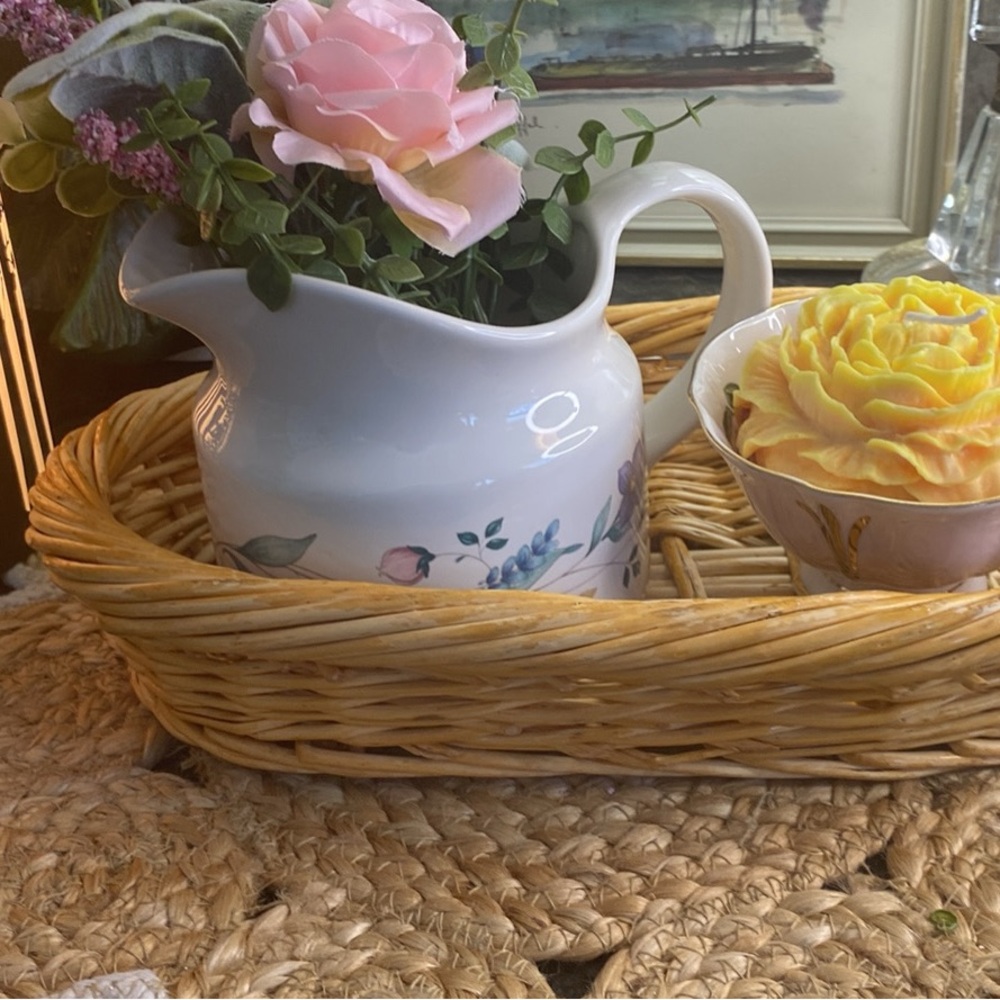 Floral Ceramic Pitcher